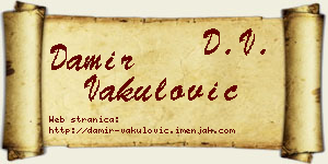 Damir Vakulović vizit kartica